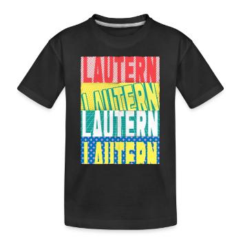 Kaiserslautern Lautern Germany City Font - Kids' Premium Organic T-Shirt - black - Front