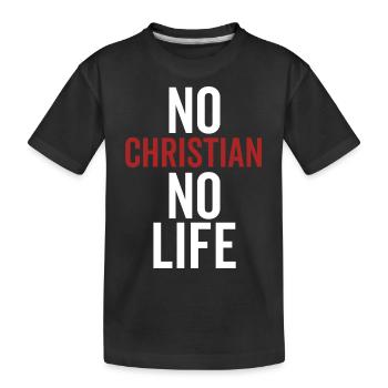 Pas de chrétien pas de vie - T-shirt bio Premium Enfant - noir - Devant