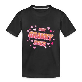 Best Granny Ever, Beste Oma der Welt Design - Kinder Premium Bio T-Shirt - Schwarz - Vorne