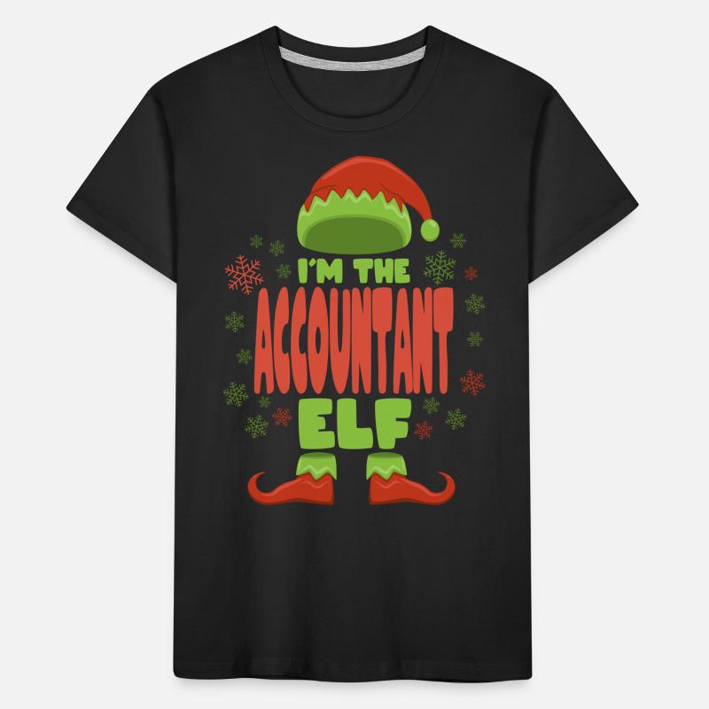 Comptable Elfe de Noël T-shirt bio Premium Enfant