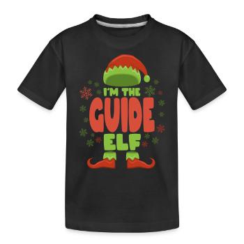 Guide touristique Elfe de Noël - T-shirt bio Premium Enfant - noir - Devant