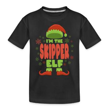 Skipper Elfe de Noël - T-shirt bio Premium Enfant - noir - Devant