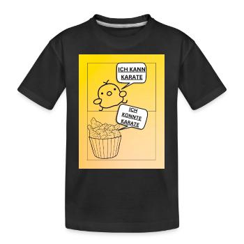 ICH KANN KARATE - Kinder Premium Bio T-Shirt - Schwarz - Vorne