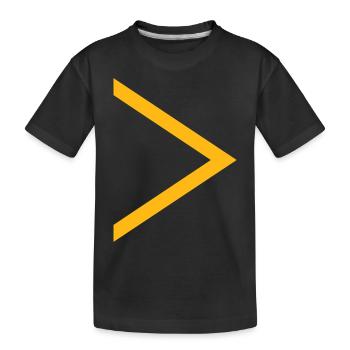 Flèche jaune - T-shirt bio Premium Enfant - noir - Devant
