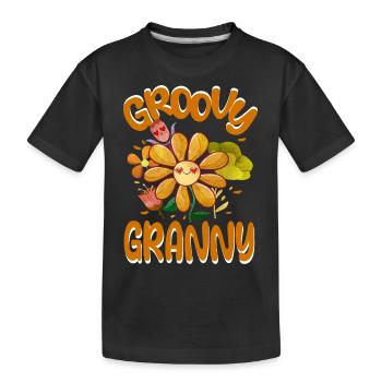 Groovy Granny Family Matching Vintage Family - Kinder Premium Bio T-Shirt - Schwarz - Vorne
