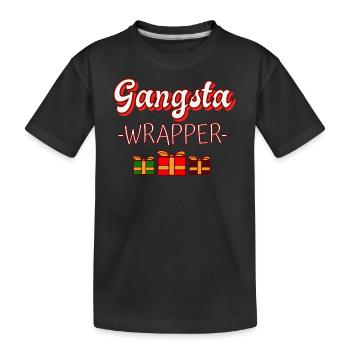 Weihnachten Humor Gangsta Wrapper - Kinder Premium Bio T-Shirt - Schwarz - Vorne