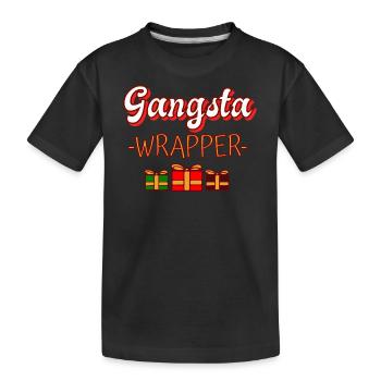 Weihnachten Humor Gangsta Wrapper - Kinder Premium Bio T-Shirt - Schwarz - Vorne