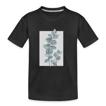 Pflanze - Kinder Premium Bio T-Shirt - Schwarz - Vorne