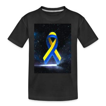 Boucle de paix en Ukraine - T-shirt bio Premium Enfant - noir - Devant