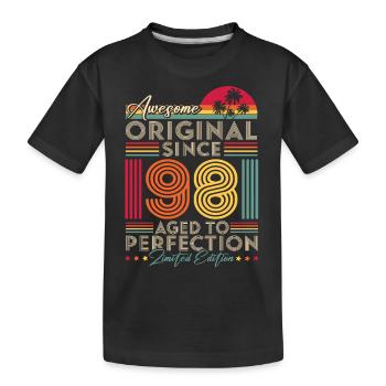 1981 Vintage Original Retro Birthday Gift - Kids' Premium Organic T-Shirt - black - Front