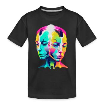 Doppelköpfe - Kinder Premium Bio T-Shirt - Schwarz - Vorne