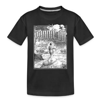 Paddle Board Paddling Drawing - Kids' Premium Organic T-Shirt - black - Front
