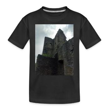 Castle ruin - Kids' Premium Organic T-Shirt - black - Front