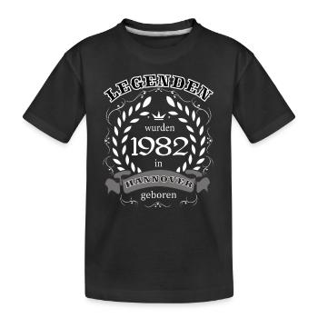 Legenden wurden 1982 in Hannover geboren - Kinder Premium Bio T-Shirt - Schwarz - Vorne