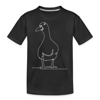 Canard Drawn Line Animaux drôles - T-shirt bio Premium Enfant - noir - Devant