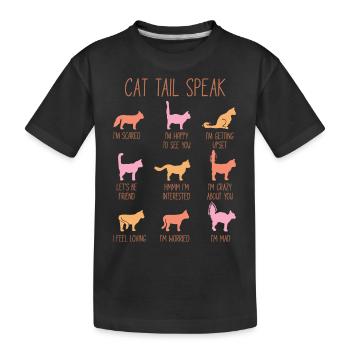 Cat Tail Parler - T-shirt bio Premium Enfant - noir - Devant