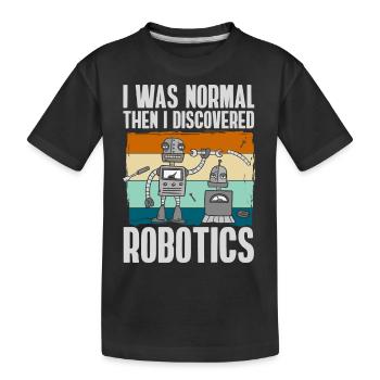 Maschine Mechanik Hobby Robotnik - Kinder Premium Bio T-Shirt - Schwarz - Vorne