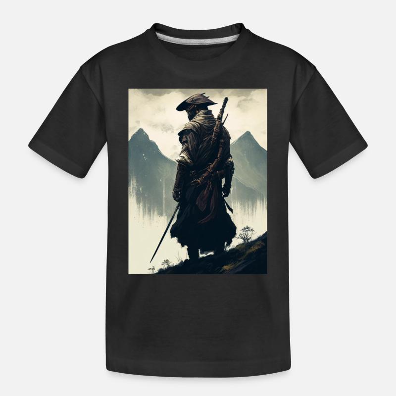 Berg-Samurai - Kinder Premium Bio T-Shirt - Schwarz