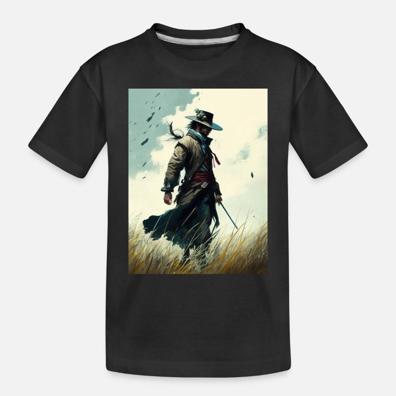 Samurai I - Kinder Premium Bio T-Shirt - Schwarz