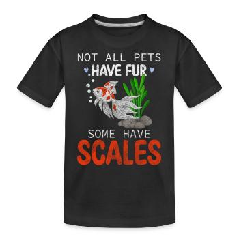 Fische Zucht - Kinder Premium Bio T-Shirt - Schwarz - Vorne