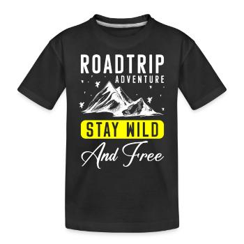 Voyage en camping de vacances - T-shirt bio Premium Enfant - noir - Devant