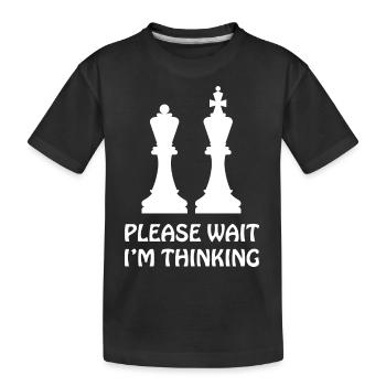 Boardgame Chess Backgammon Game Night - Kids' Premium Organic T-Shirt - black - Front