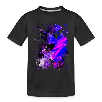 "Blacklight" Acrylic Paint by Marco Eckenbrecht - Kids' Premium Organic T-Shirt - black - Front