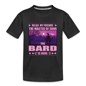 Bard, Master of Songs, Pen an Paper Design - Kids' Premium Organic T-Shirt - black - Front