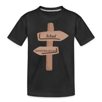Einschulung - Kinder Premium Bio T-Shirt - Schwarz - Vorne