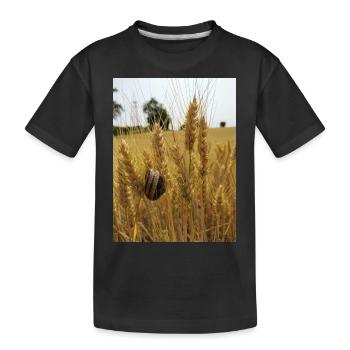 Escargot sur blé - T-shirt bio Premium Enfant - noir - Devant
