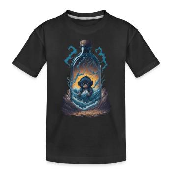 Monkey - Kids' Premium Organic T-Shirt - black - Front
