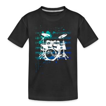 Silhouettes des tambours - T-shirt bio Premium Enfant - noir - Devant