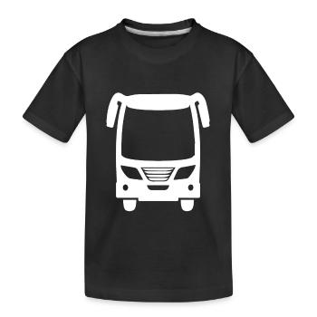 Reisebus, Omnibus Design für den Busfahrer - Kinder Premium Bio T-Shirt - Schwarz - Vorne