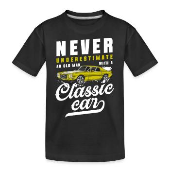 Car Musclecar Old School Old - Kids' Premium Organic T-Shirt - black - Front