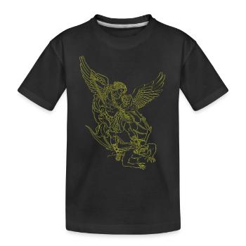 michael archangel saint christian angels saint snk - Kids' Premium Organic T-Shirt - black - Front