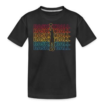 Basketball Bball Sport Geschenkidee - Kinder Premium Bio T-Shirt - Schwarz - Vorne