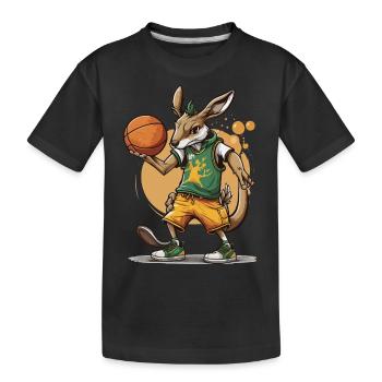 Bounce to the Beat - Kids' Premium Organic T-Shirt - black - Front