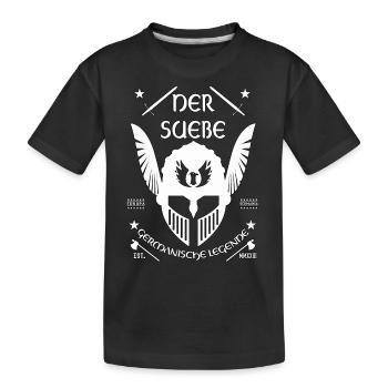 Der Suebe - Germanisches Erbe Design - Kinder Premium Bio T-Shirt - Schwarz - Vorne