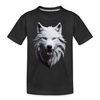 Wolf - Kinder Premium Bio T-Shirt - Schwarz - Vorne