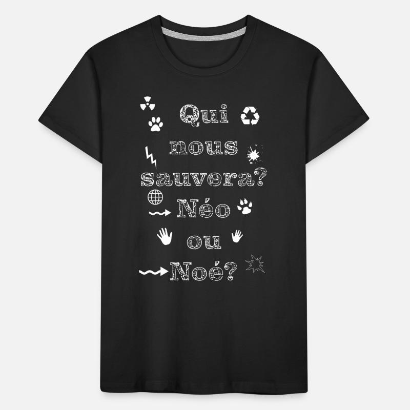 Wer wird uns retten? Neo oder Noah? Kinder Premium Bio T-Shirt