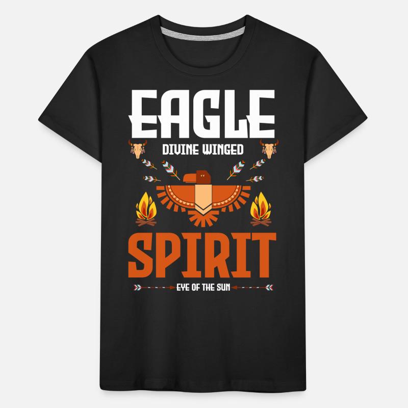 Indian Ritual Feather Eagle Kids' Premium Organic T-Shirt