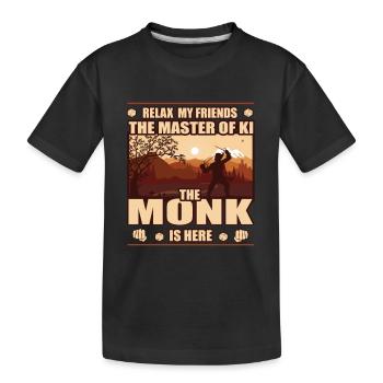 The Monk, Master of AI - great role-playing game design - Kids' Premium Organic T-Shirt - black - Front