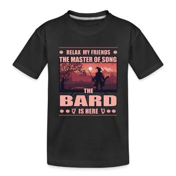 The Bard - Master of the Bard's Music - Kids' Premium Organic T-Shirt - black - Front