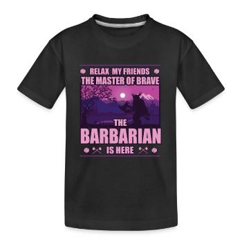 Barbarian - Master of Courage: Wild Strength - Kids' Premium Organic T-Shirt - black - Front