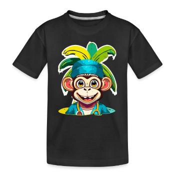 Monkey Doctor - Kids' Premium Organic T-Shirt - black - Front