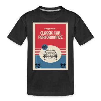 Performance de voiture personnalisée classique - T-shirt bio Premium Enfant - noir - Devant