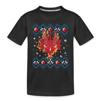 Donjons & Dragons DND Tête Dragon Ugly Christmas - T-shirt bio Premium Enfant - noir - Devant