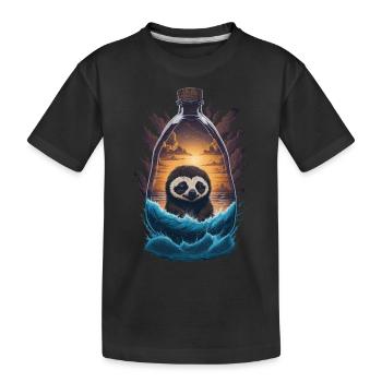 Bouteille de paresseux - T-shirt bio Premium Enfant - noir - Devant