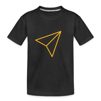 L’avion en papier jaune - T-shirt bio Premium Enfant - noir - Devant