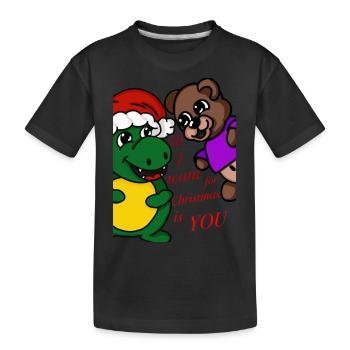 Souhait de Noël - T-shirt bio Premium Enfant - noir - Devant